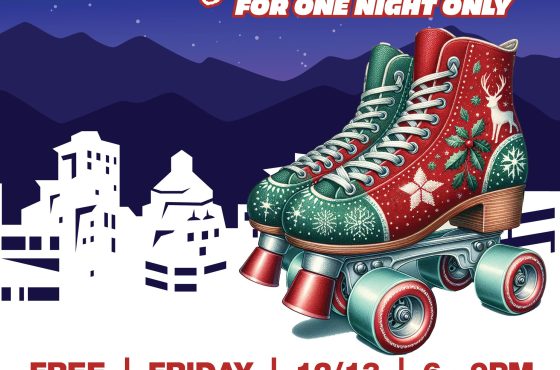 Disfruta una noche de patinaje navideño en el Harrah’s Cherokee Center en Asheville.