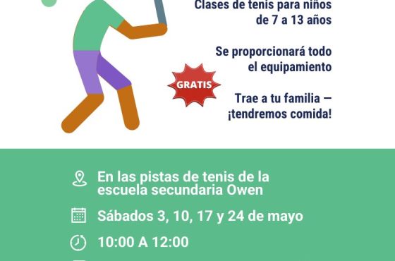 Clase gratuita de tenis con Bounty Soul Latino