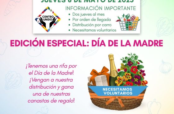 Distribución de comida especial por el Día de la Madre en Marion